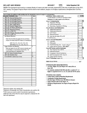 Fillable Online BFA ART AND DESIGN Fax Email Print PdfFiller