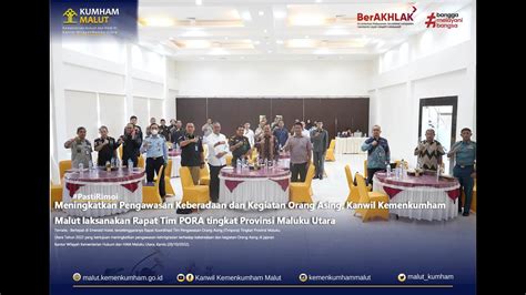 Kanwil Kemenkumham Malut Laksanakan Rapat Tim Pora Tingkat Provinsi