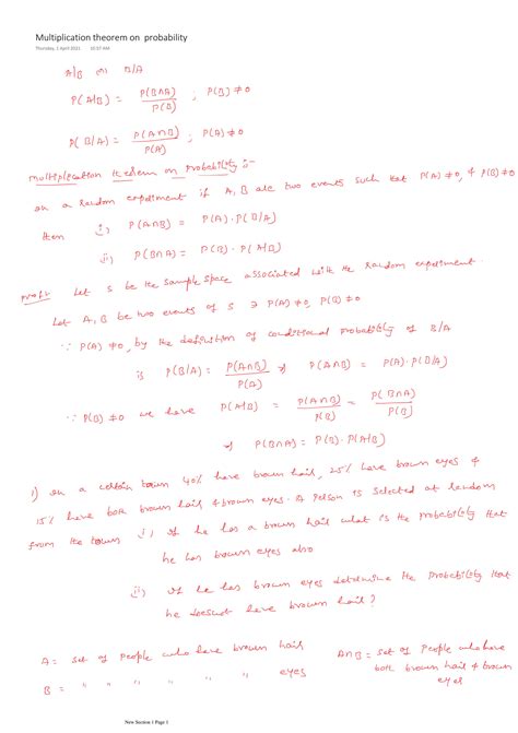 Solution Multiplication Theorem On Probability Studypool