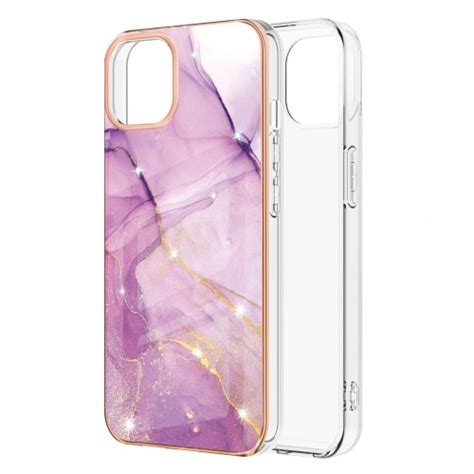 Electroplating Marble Pattern Dual Side IMD TPU Shockproof Case For