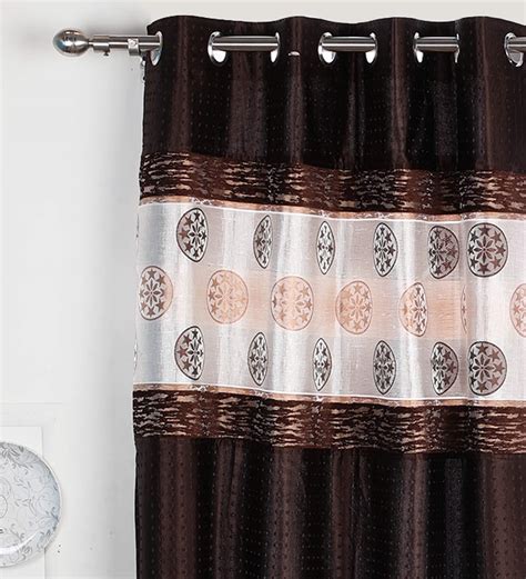 Buy Polyester Semisheer Feet Set Of Eyelet Curtains By Palars