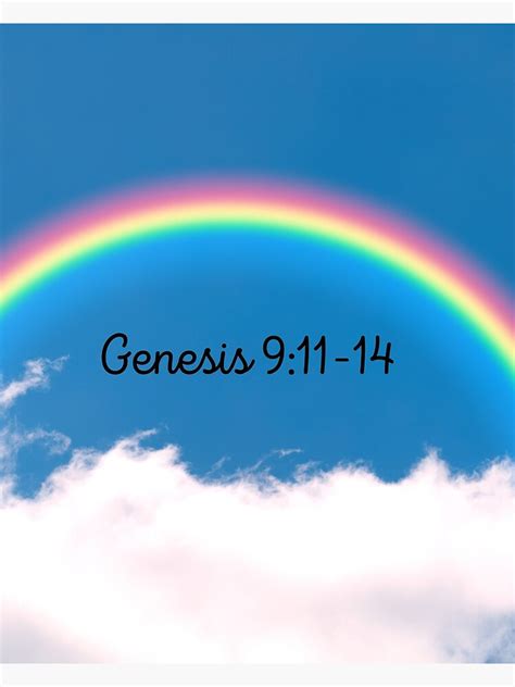 Lámina fotográfica La promesa de Dios Génesis 9 11 14 Arco iris y