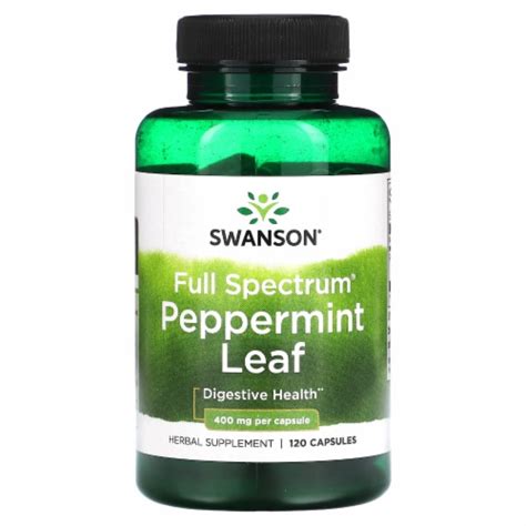 Swanson Full Spectrum Peppermint Leaf 400 mg - 120 Capsules, 120 Count ...