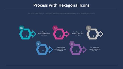 Process With Hexagonal Icons Diagram