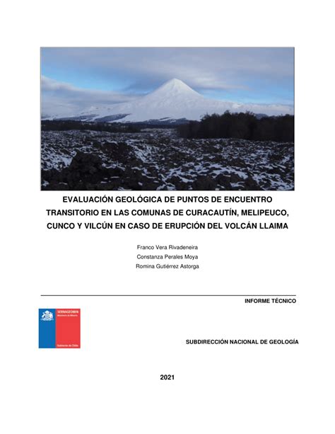 Pdf Evaluaci N Geol Gica De Puntos De Encuentro Transitorio En Las