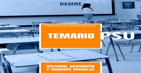 Índice · 3 2019 Temario Prueba De Historia GeografÍa Y Ciencias