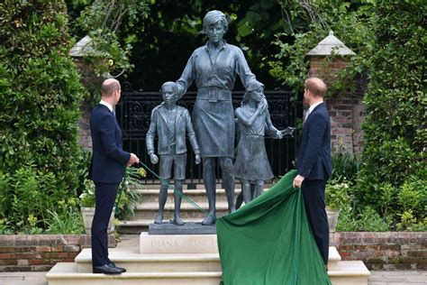 Prince Harry and Prince William Unveil Princess Diana Statue