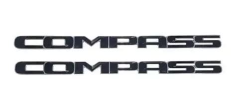 Par Letreiro Emblema Compass Lateral Jeep Compass Frete Grátis