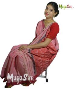 Assamese Mekhela Chador Silk Designer Mugasilk