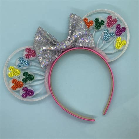 Hand Applied Crystal Rhinestone D Printed Mouse Ears Diy Disney Ears