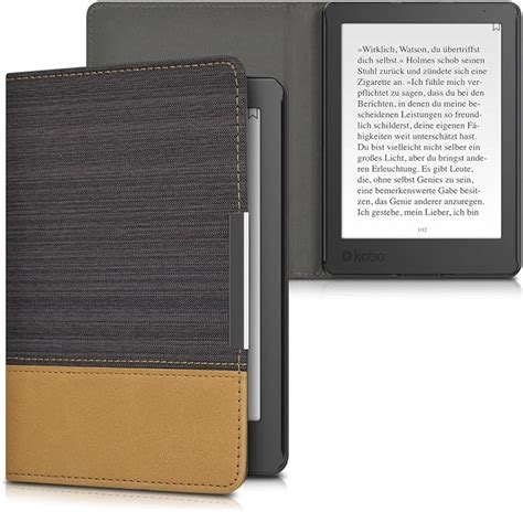 Kwmobile Case For Kobo Aura Edition Pu Leather And Canvas