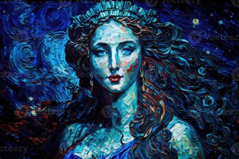 A Beautiful Oil Painting Of Persephone Goddess Of The Underworld