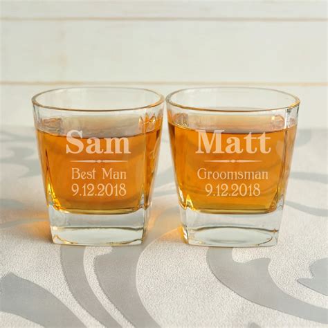 Personalized Whiskey Glass Custom Engraved Whiskey Glass Monogrammed