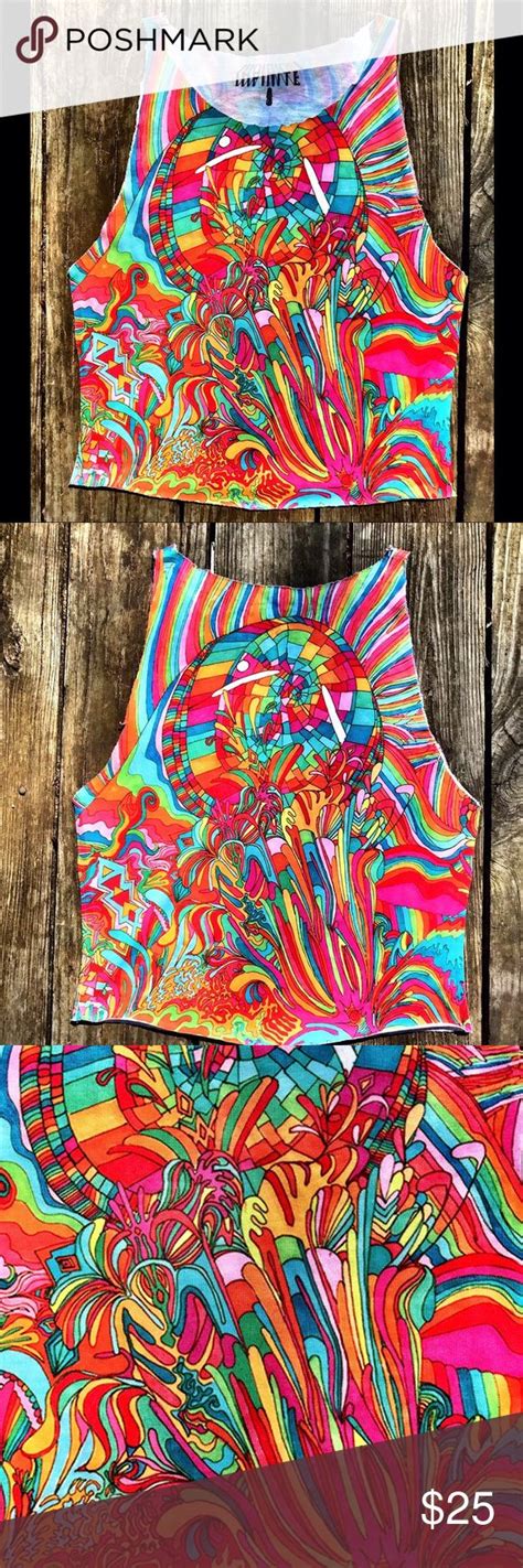 Psychedelic Cropped Tank Top