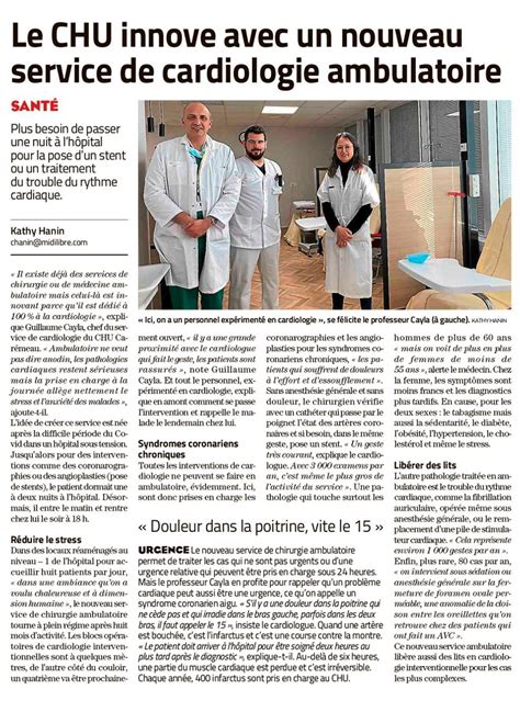 Nouveau service de cardiologie ambulatoire à Nîmes Fédération