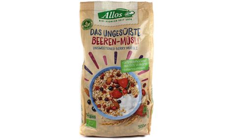 Allos Das ungesüßte Beeren Müsli Lebensmittelklarheit