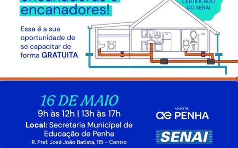 Guas De Penha E Senai Oferecem Curso Gratuito Para Capacitar