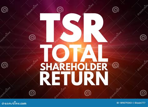 Tsr Total Shareholder Return Concept With Big Word Or Text And Team