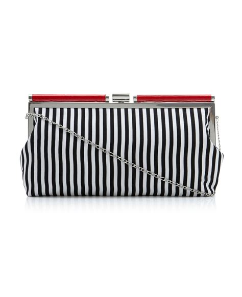 Dune Clutch Bag in Black (black & white) | Lyst