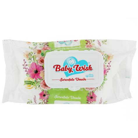 Baby Wish Servetele Umede Capac Buc Geolaila