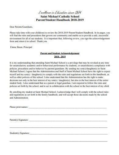 FREE 10 Student Parent Handbook Samples In MS Word PDF