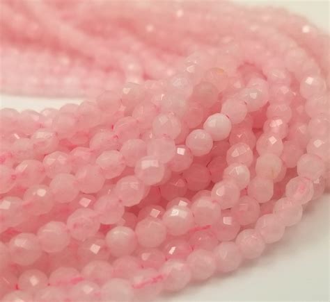 Mm Rose Quartz Beads Grade Aaa Genuine Natural Gemstone Full Strand