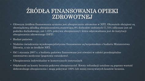 System Ochrony Zdrowia W Polsce Ok 1 PPT