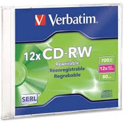 Cd Rw Verbatim 12x 80min 700mb Afc