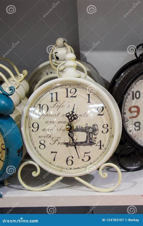 Retro Clocks And Mechanism Stock Image Image Of Icon