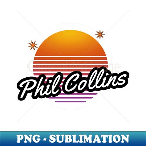 Phil Collins Retro Moon Sublimation Ready Png File Unlea Inspire