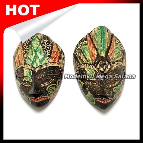 Topeng Kayu Batik Rama Shinta X X Cm Micro Shopee Indonesia