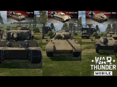 War Thunder Mobile Tiger H1 Platoon Gameplay YouTube