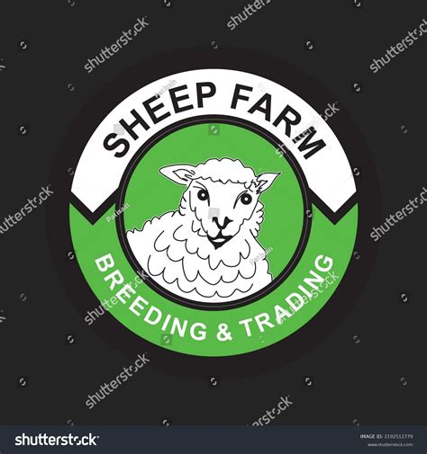 Green White Minimalist Sheep Logo Sheep Stock Vector (Royalty Free ...