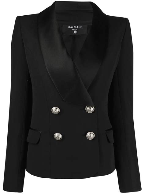 Balmain Blazer Abotoamento Duplo Farfetch Blazers Double