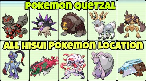 All Hisui Pokemon Location In Pokemon Quetzal Youtube