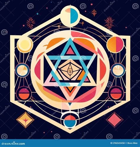 Sacred Geometry Sacred Symbol. Colorful Abstract Vector Illustration on ...