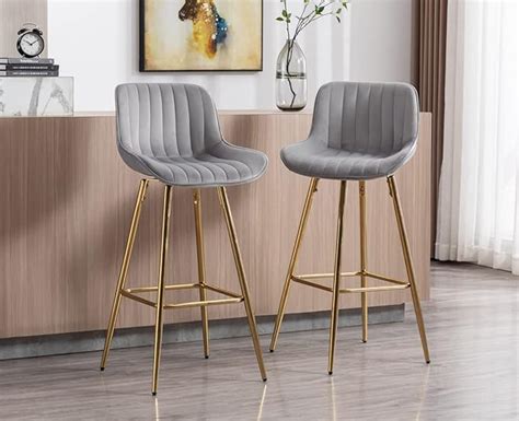 Amazon CIMOTA Swivel Bar Stools Set Of 2 Modern Barstools Velvet