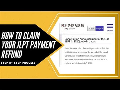 Steps On How To Claim Your Jlpt Payment Refund Youtube