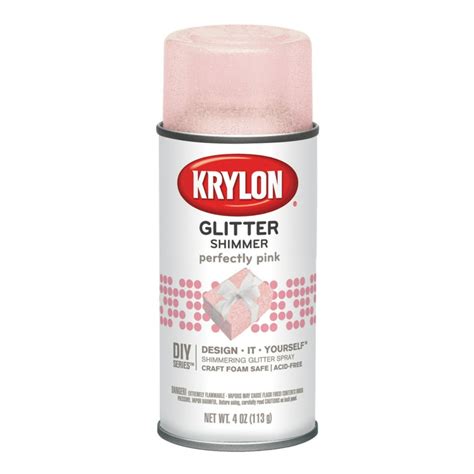 Krylon Glitter Shimmer Spray Paint 4 Oz Pink