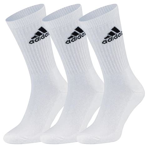 Adidas Adicrew Tennis Socks (3 Pairs) - White - Tennisnuts.com