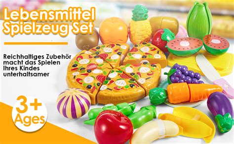 Buyger Kinderk Che Zubeh R K Chenspielzeug Schneiden Obst Und Gem Se