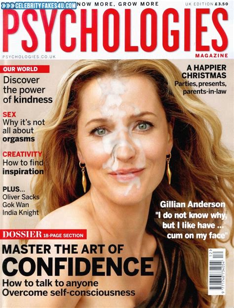 Gillian Anderson Magazine Cover Cum Facial Naked 001 Celebrity Fakes 4U