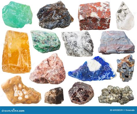 Muitas Rochas E Pedras De Mineral Isoladas Imagem De Stock Imagem De