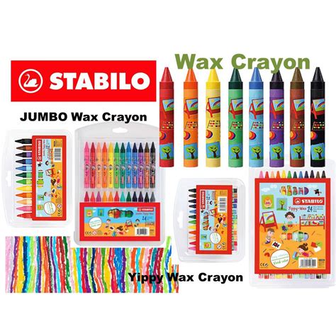 Stabilo Wax Crayon Yippy Wax Jumbo Yippy Wax Crayons Wallet S S