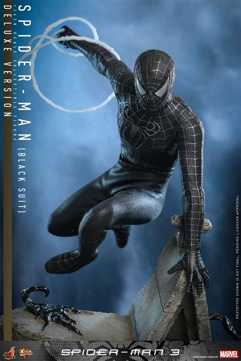 Hot Toys Spider Man Th Scale Spider Man Black Suit Collectible Figure Deluxe Ve