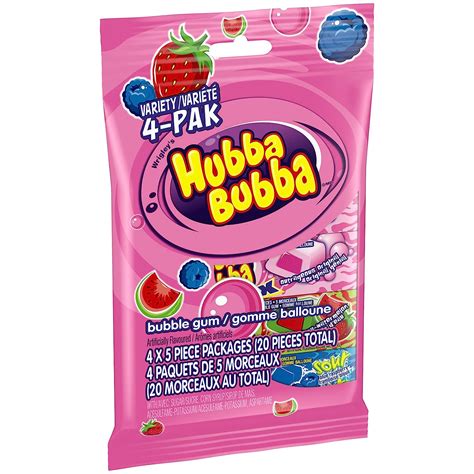 Hubba Bubba Bubblegum Paquete Variado De 4 Importado De Canadá Yaxa