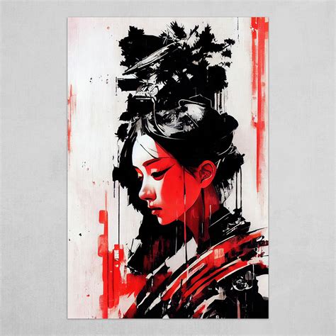 ArtStation - Japanese Geisha Downloadable Print, Stunning Art Large