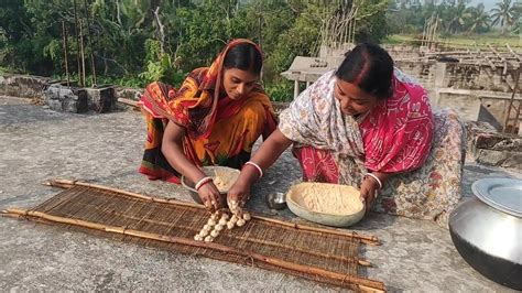 বিউলির ডালের মশলা বড়ি গ্রামে কীভাবে খুব সহজ উপায় তৈরী করা হয় How