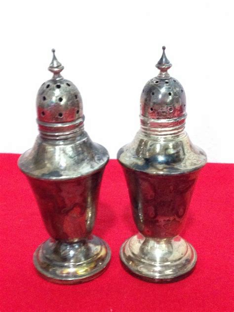 Vintage Sterling Silver Frank M Whiting Salt Pepper Shaker Set