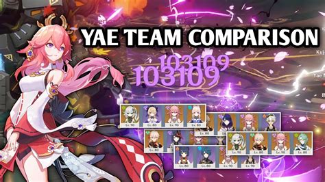 YAE MIKO Team COMPARISON Which One Is The BEST Team Comp Genshin